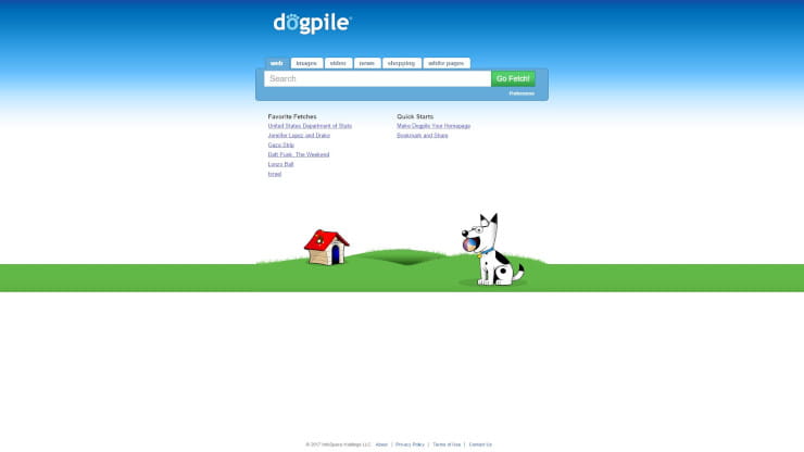 Dogpile search aggregator
