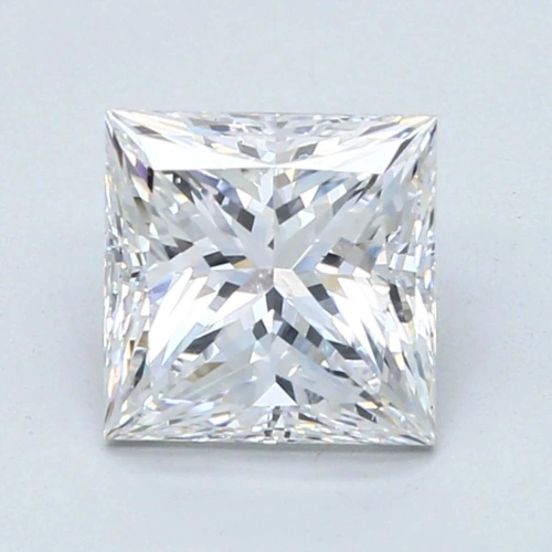 2.5 carat F color princess cut diamond