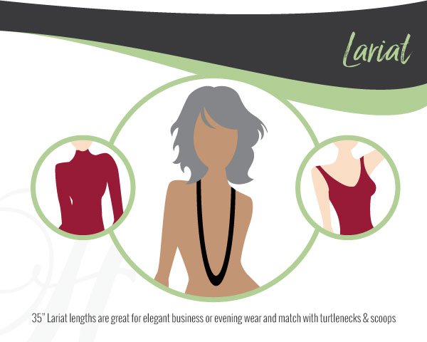 Lariat Necklace Lengths - 35 Inches - Turtlenecks and scoops