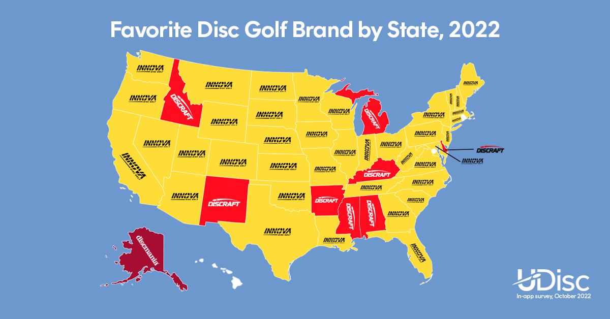 Disc Golfers Favorite Brands In Every U.S. State Release Point The UDisc Blog