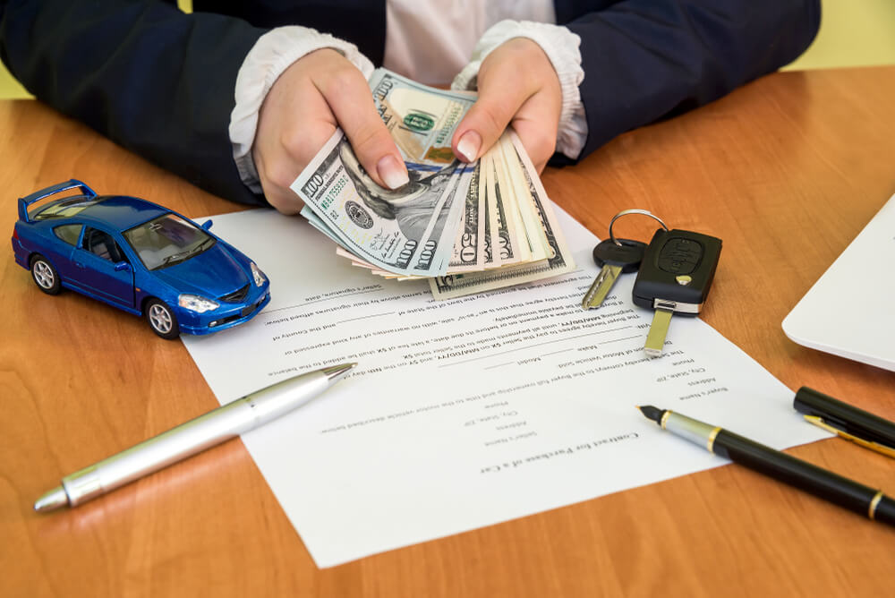 vehicle title pawn agreement and money