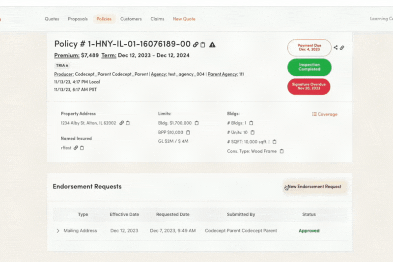 SelfServe Endorsements Changes to Your Policy Insurance