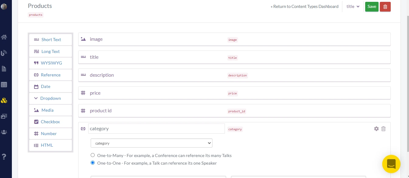 product page configuration