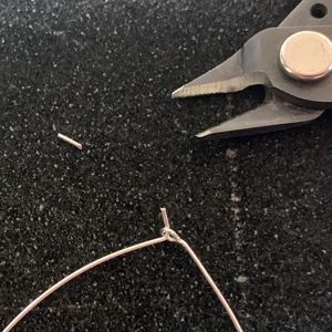 Cutting the Extra Wire off the Wire Hoop Hook