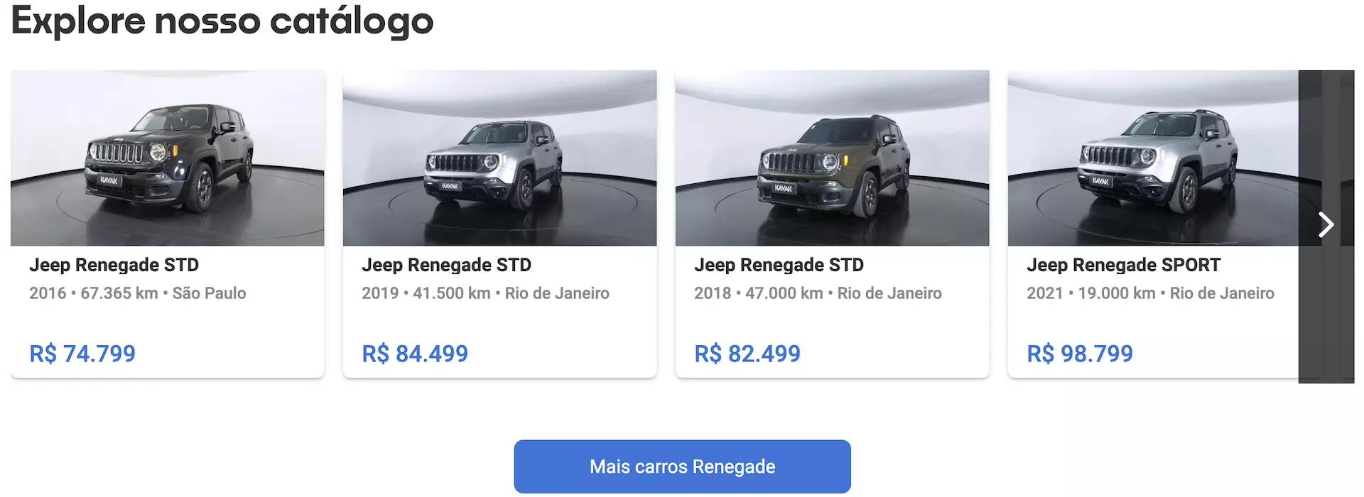 Jeep Renegade preço