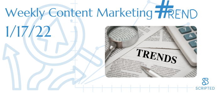 Weekly Content Marketing Trends 1/17/22