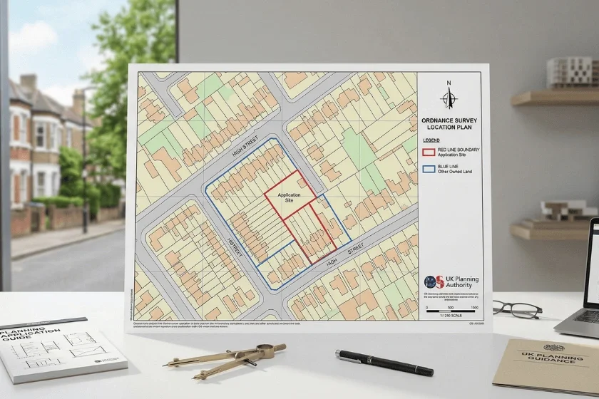 Ordnance Survey plans for a planning application