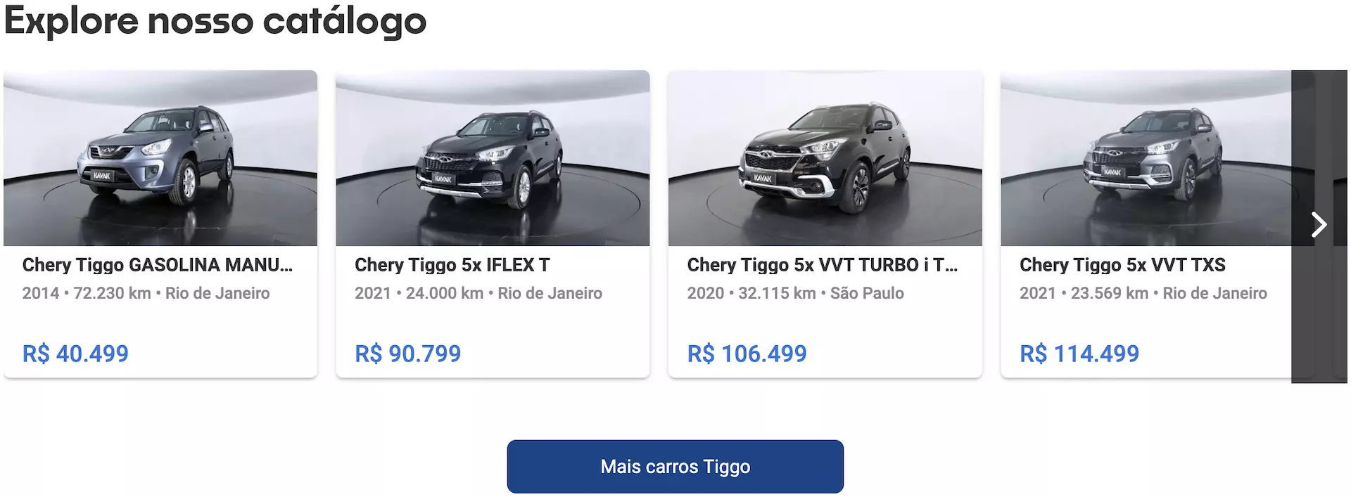 Tiggo preço