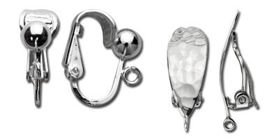 Sterling silver clip on earring findings