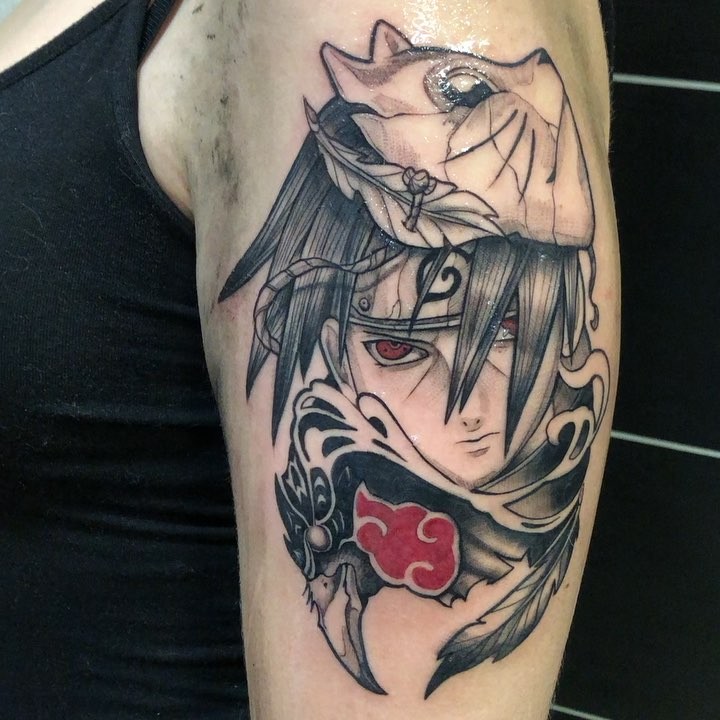 Got my first tattoo dedicated to my favorite anime character of all time,  Itachi Uchiha. Done by Ale at 10 Thousand Foxes Tattoo, Los Angeles. : r/ tattoos