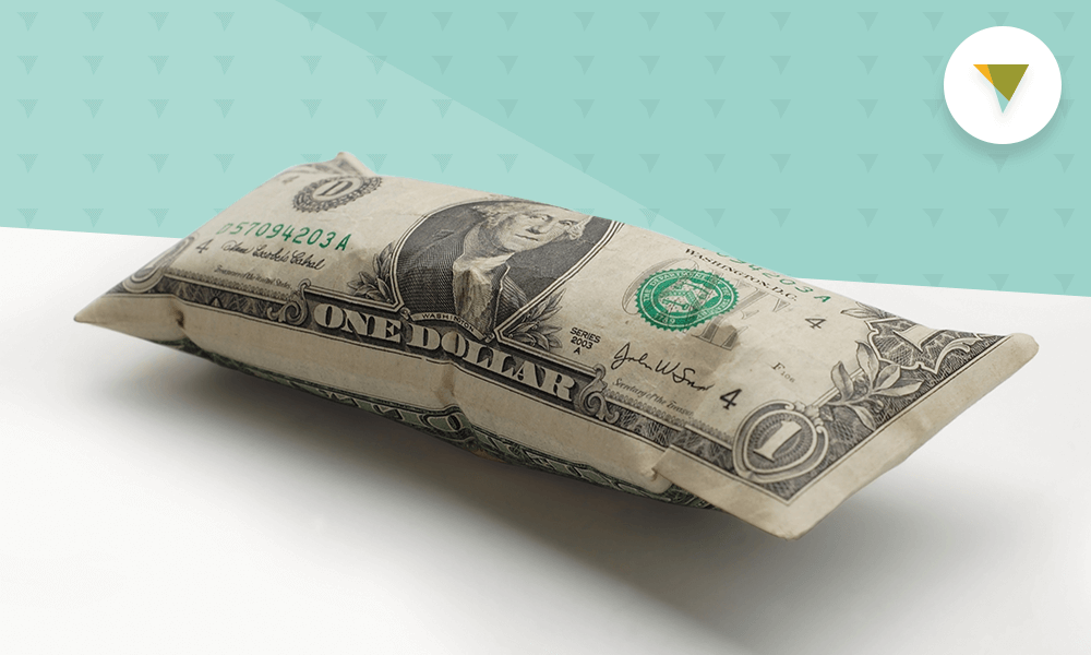 inflated dollar bill 