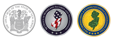 Agency Seals of State of NJ, NJOHSP and NJCCIC