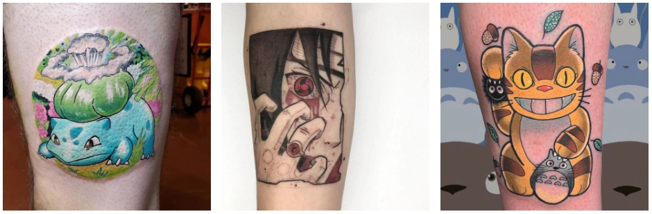 examples of anime style tattoos