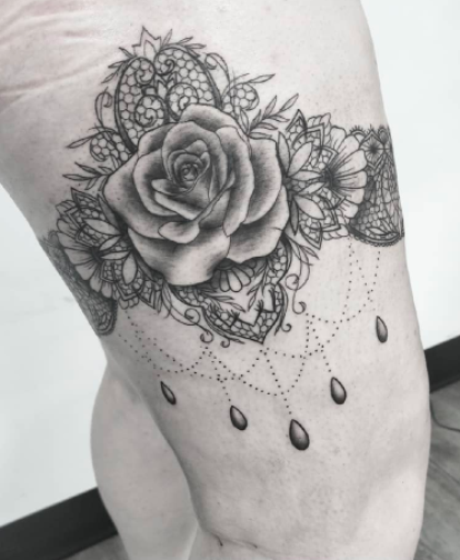 15 Charming Garter Belt Tattoo Ideas - TattoosWizard