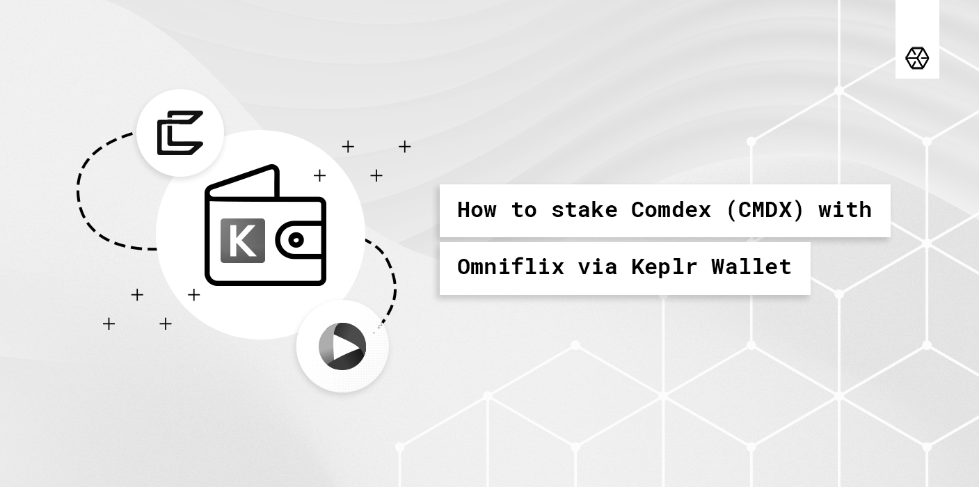 Comdex (CMDX) with Everstake via Keplr Wallet connected to Omniflix