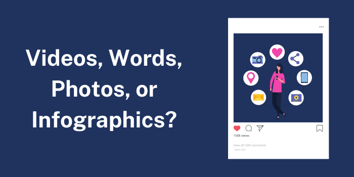 Videos, Words, Photos, or Infographics?