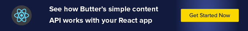 React banner CTA