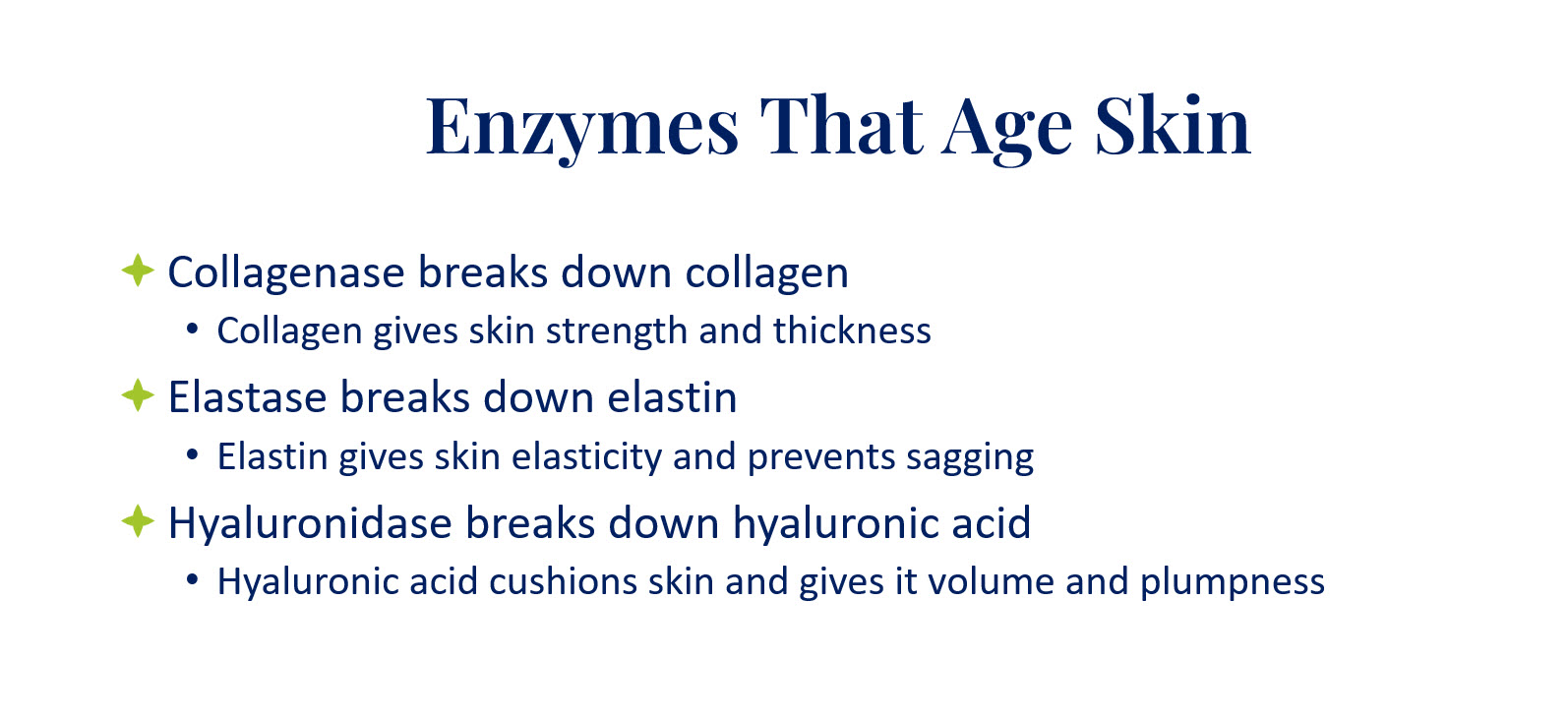 different enzymes that age skin
