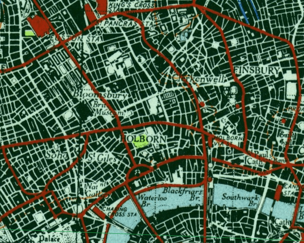 City of London old map provided by the NLS