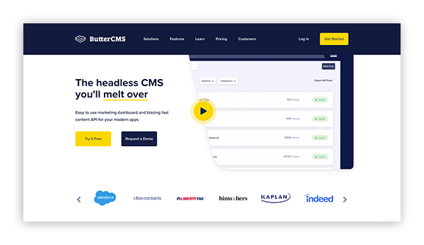 ButterCMS home page