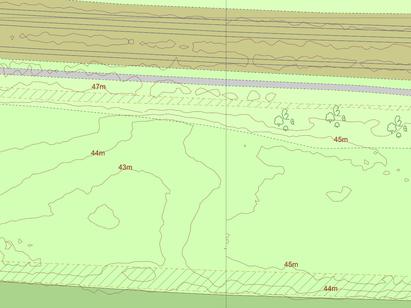 OS MasterMap® sample including 1m contours