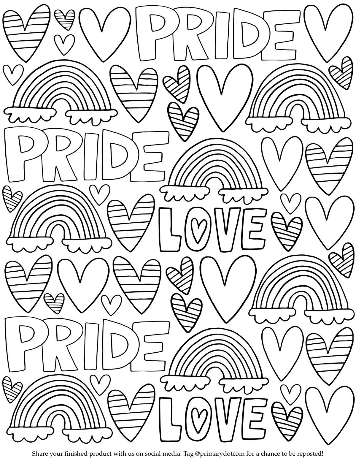 Pride Month Printable Pride Coloring Pages Hobbies Creativity