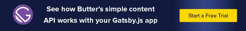 Gatsby CMS Banner CTA