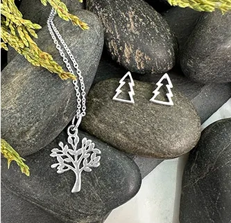 Wholesale Nature Jewelry - Tree Earrings and Necklace