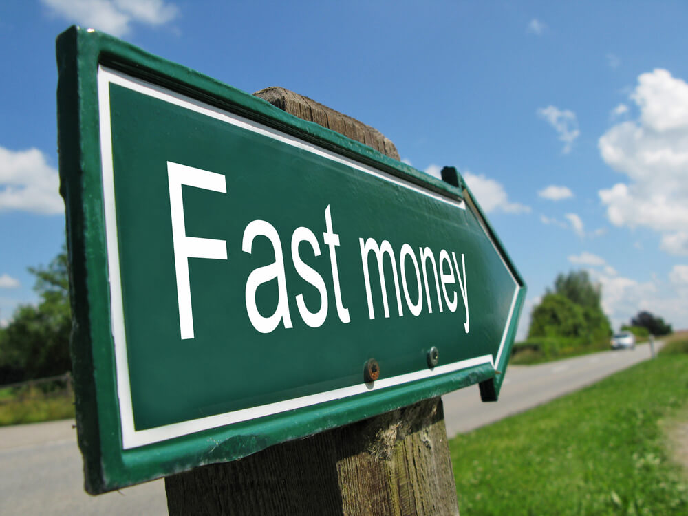 fast money sign for online title loan
