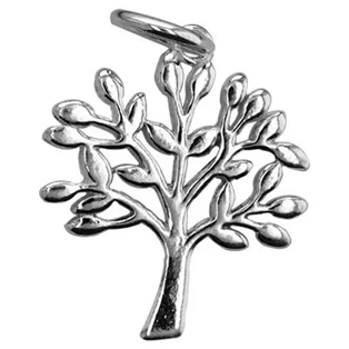 sterling silver tree charm for jewelry