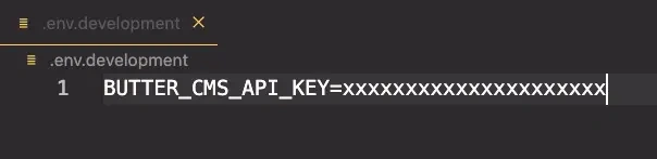 ButterCMS API key