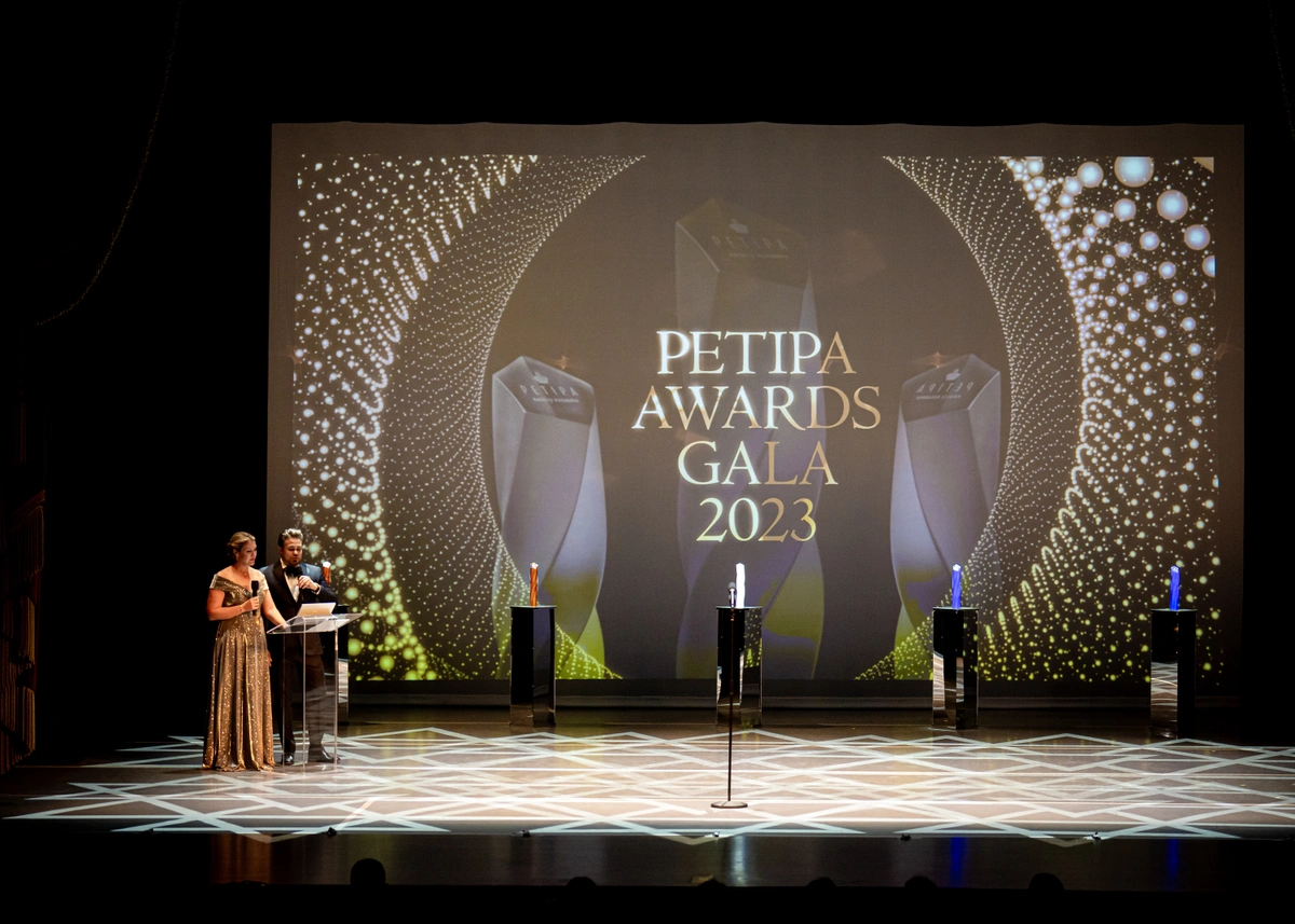 Petipa Awards Gala Ceremony Hosts, Kari and Parker Coomans, Founders of Red Curtain Addict &copy; Jack Devant&nbsp;