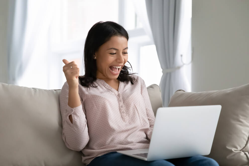 woman dealing with title loans online lending 