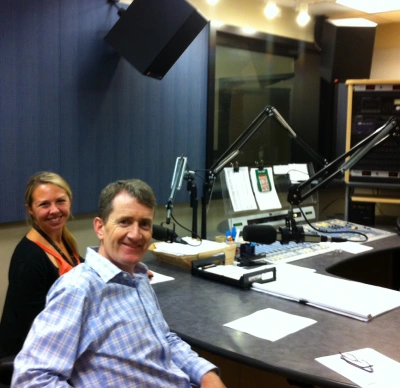 Dr. Phillip Chenette, former fertility specialist at Pacific Fertility Center filming a radio ad