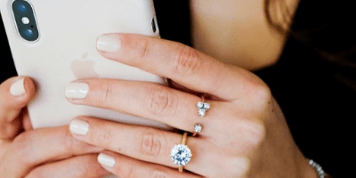 2.5 carat diamond ring on size 4 finger