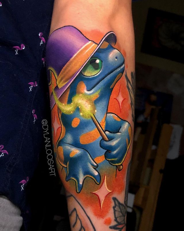 salamander wizard tattoo by dylan loos