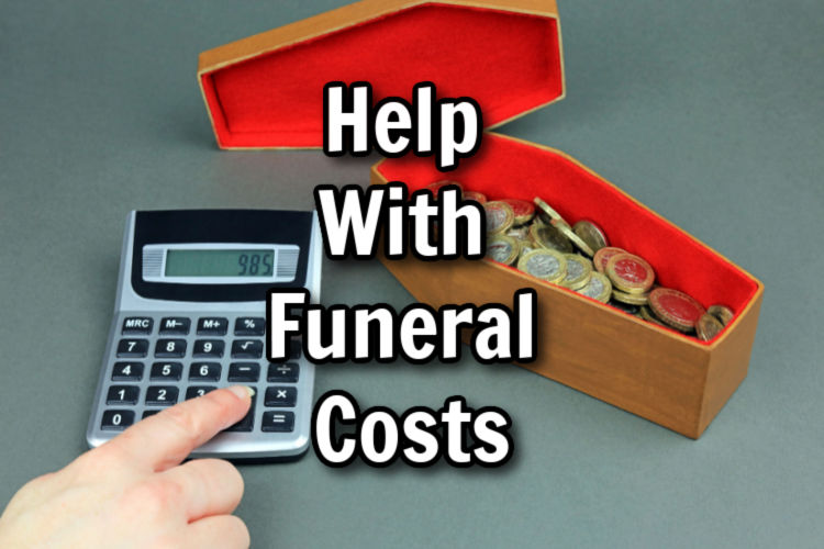 toy coffin with coins and calculator