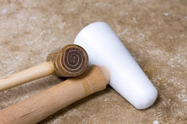 rawhide and tapered plastic mallet