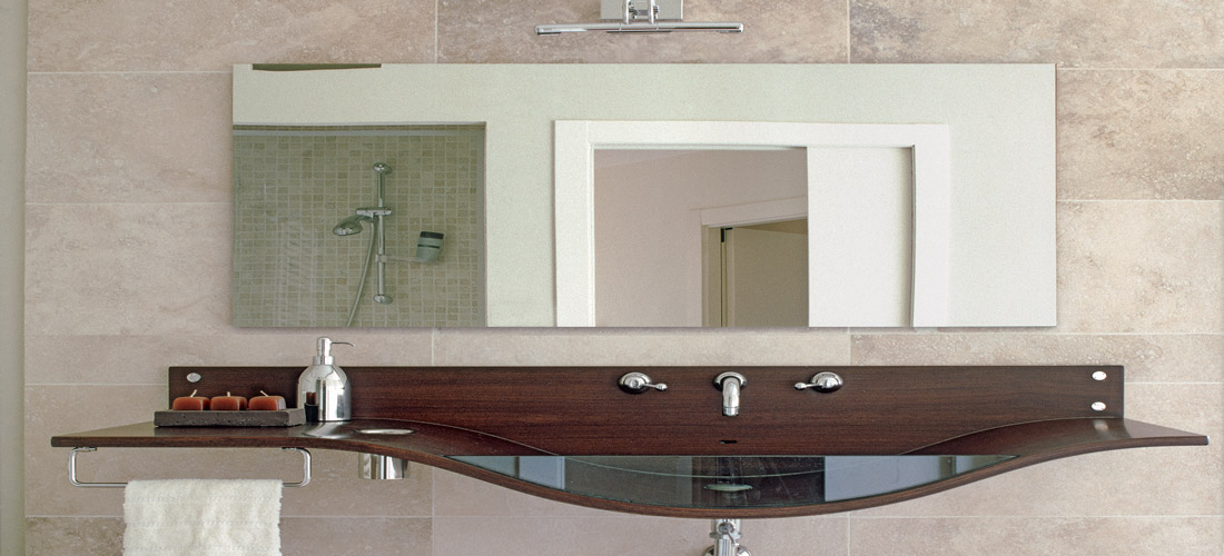 frameless wall mirror installation