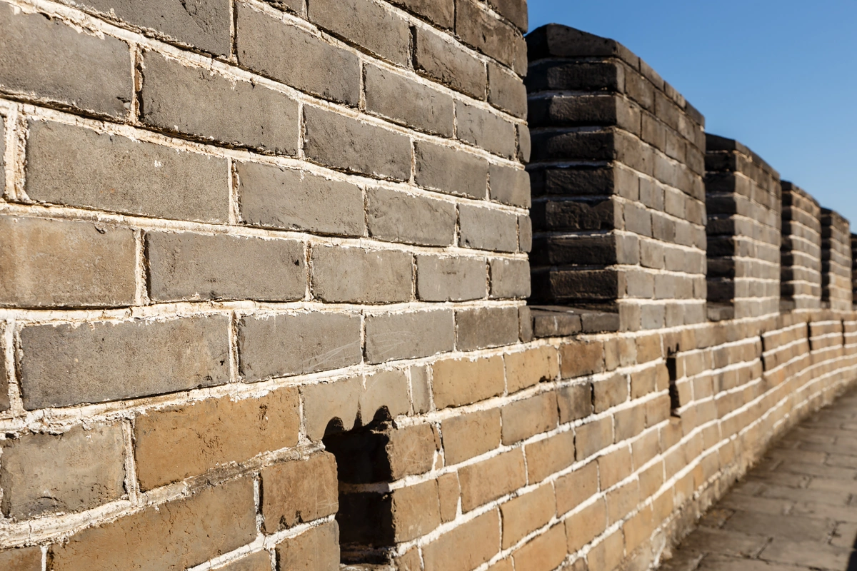 loophole in the great wall of china, brick wall fragment