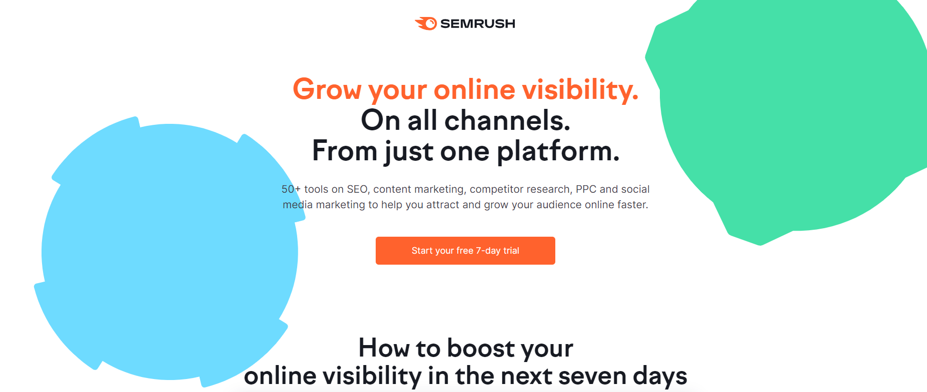 SemRush Homepage
