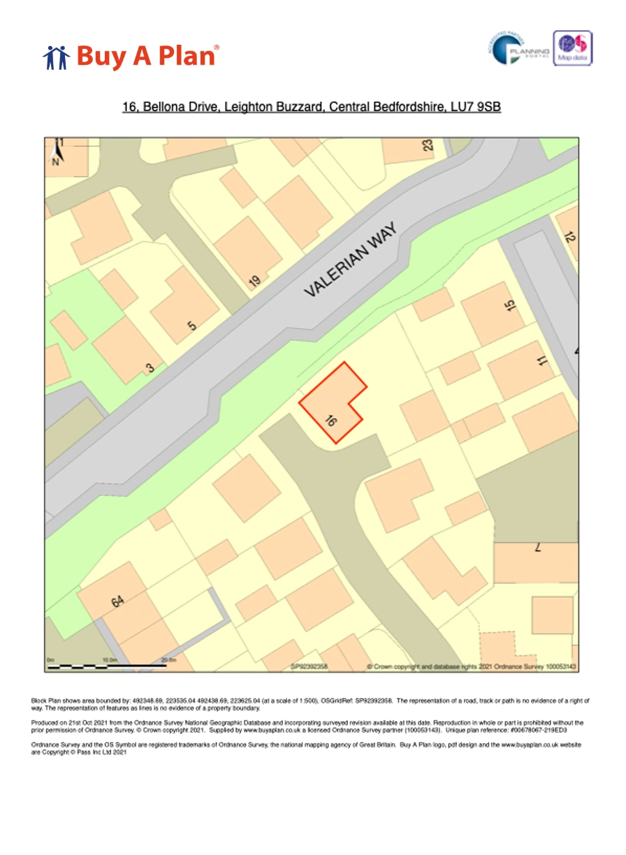 1:500 scale site plan sample