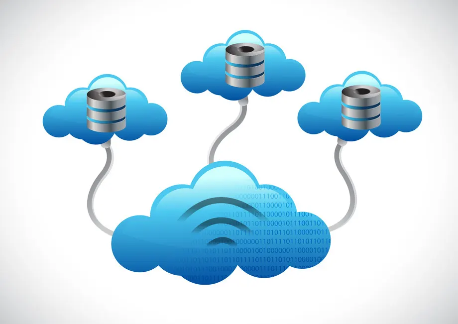 server Clouds Computing network Concept illustration design over white