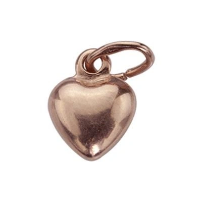small rose gold heart charm