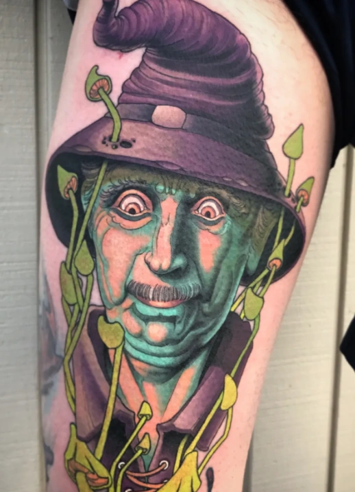 illustrative wizard tattoo by jacob wiman