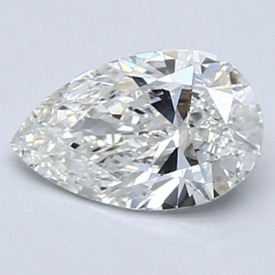 pear cut diamond with slight bow-tie effect