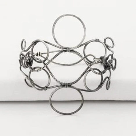 loopy silver wire wrapped bracelet
