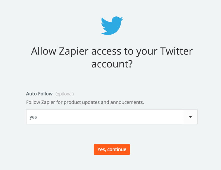 set up Twitter mention in Zapier