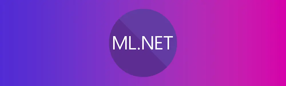 ML.NET logo on gradient background