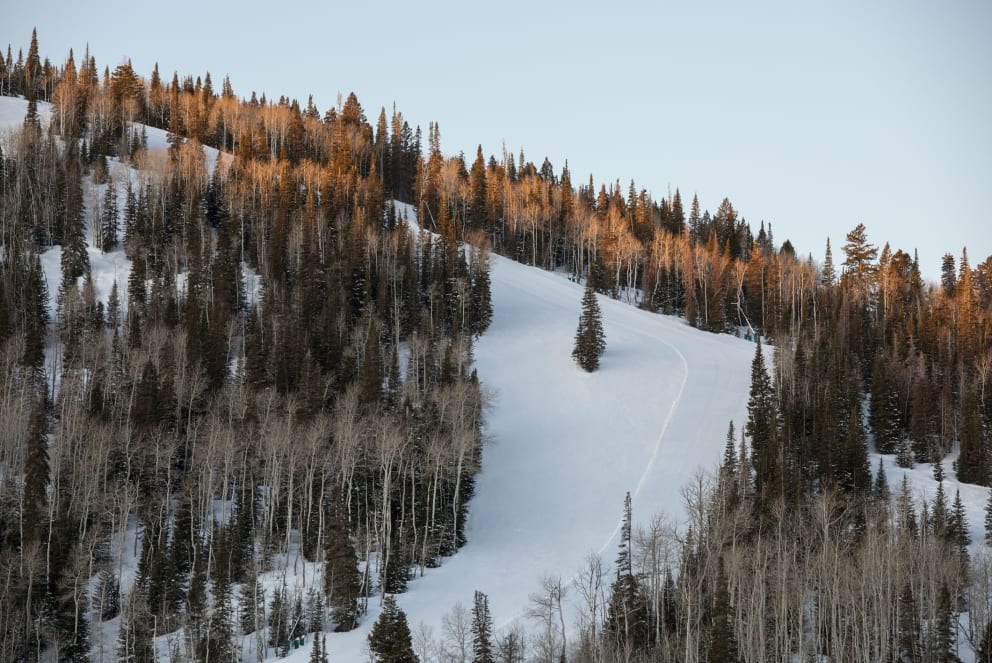 snowy mountain in park city utah